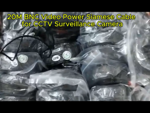 20M PREMADE SIAMESE BNC Video Dc Connector Power BNC Dc CABLE CCTV CABLE for CCTV CAMERA