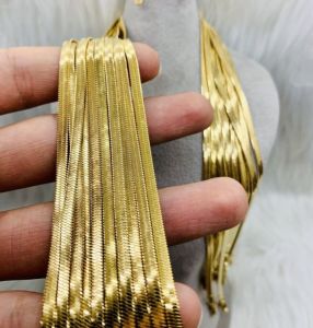 Grosir kalung pipih titanium anti karat stainless steel