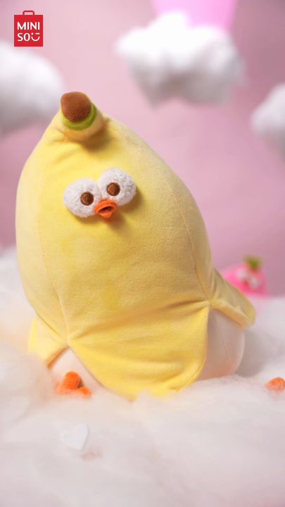 MINISO DunDun Seri Ayam Boneka Mewah Ayam Pisang Ayam Semangka Boneka Mewah Ayam Semangka Ayam Pisang Lucu