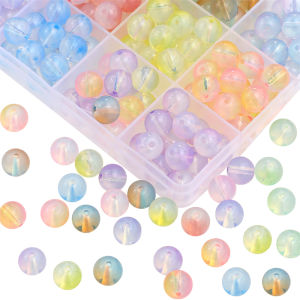 ลูกปัดทรงกลมแก้วโอปอลหลากสี30ชิ้น10มม. สำหรับสร้อยข้อมือสร้อยคอเครื่องประดับงานประดิษฐ์ทำมือ