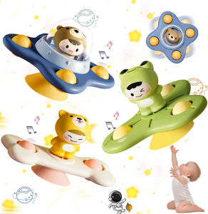 Orzbow ของเล่นสปินเนอร์จุกดูดของเล่นฝึกประสาทสัมผัสสำหรับอ่างอาบน้ำของเล่นเด็กชายเด็กหญิง1-3ปีของเล่นสำหรับ Toddlers-3PCS