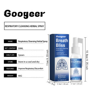 Lung Cleansing Spray Relieve Difficulties Throat Itchy Coughing Help to Breath Relieve Throat Itchy Discomfort  Cough And Phlegm Care Clear Dry Throat Breath Spray (30ml)