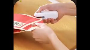 2 in 1 Sealing Machine Rechargeable Heat Sealer Household Snack Packaging Bag Sealer For Plastic
