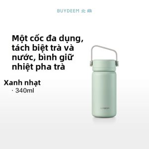 BUYDEEM | Cốc Du Lịch Pha Trà Cách Nhiệt 316L Thép Không Gỉ