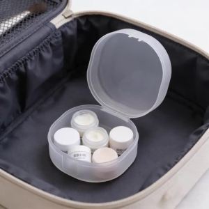 Transparent beauty powder puff storage box PP box Transparent plastic small box