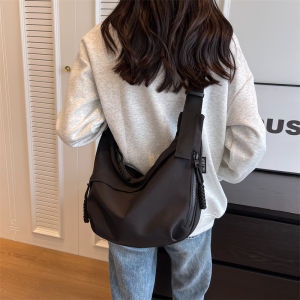 HuaXi Canvas Shoulder Bag Womens College Student Crossbody Bag Autumn Winter Versatile Commuting Bag Korean Style Soft Oxford Cloth