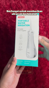 Onemed Portable Water Irrigation Dental Oral Irrigator Floss Alat Pembersih Sela Celah Sikat Gigi Flosser Elektrik Semprotan Air Jet Stream Semprot Plak Karang Plaque