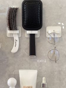 Bathroom Comb Shelf Wall Wash Basin Storage Box Artifact Hook Shelf Bathroom Wooden Comb Wall Hanging Bracket