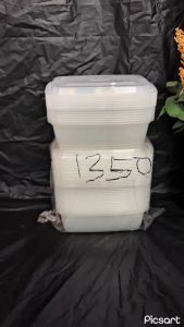 THINWALL DM ISI 25 SET/ KOTAK MAKAN PLASTIK 1350ML/TEMPAT SATE BAKSO SOSIS MURAH