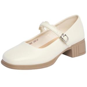 Josiny | French Style Mary Jane Women Shoes Soft Sole Coarse Heel Single Shoes