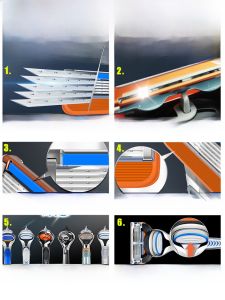 Gillette Fusion Manual Shaving Razor Five Layer Blade Mens Beard Trimmer Handheld Safety Razor for Daily Use And Gifting