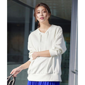 Soft Outerwear Long Sleeve Sweatshirt in Space Cotton Fabric Lantern Sleeve 5390 Yen Two Pieces Original Single Piece Womens Clothing