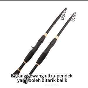 Telescopic Fishing Rod Baitcasting Lure Sea bass black carp Spinning Carbon Fiber Fishing Rod 1.8M 2.1M