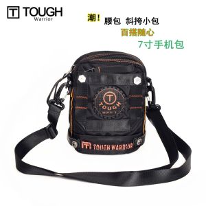 Tough New Trend Mens Bag Casual Crossbody Outdoor Sports Multifunctional Waist Bag Mobile Phone Bag Durable Polyester Lining