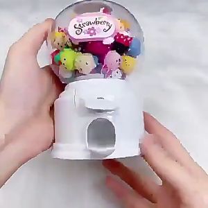 Candy Gumball Dispenser Machine Cute Color Container Storage Candy Gum Ball Dispenser Machine Food Container Storage for Kids Cute Candy Piggy Bank Mini Sweets Machine Kids Bubble Gift Children Money Box Toys Dispenser Gumball Coin Saving Box Home Decor