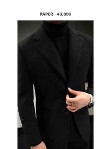 Winter Thick Italian Style Mens Business Casual Single Button Suit