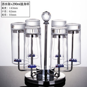 ชั้นวางแก้วน้ำแบบตั้งสำหรับใช้ในบ้าน ทำจากเหล็กไมโครไซลอน แก้วน้ำทรงกลวง ชั้นวางแก้วน้ำแบบแขวน