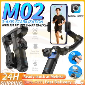 M02 3-Axis AI Gimbal Stabilizer for Phone Anti-Shake Smart Phone Selfie Tripod with Remote AI Stabilizer Support Face Recognition/Gesture Control