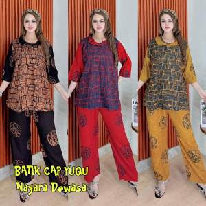 NYRABG029 l ND033 l NJMB009 l SETELAN BATIK CAP UKURAN DEWASA / SETCEL PANJANG BISA PILIH