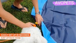 Winky Wink💧สระน้ำพุ ถาดน้ำพุ ขนาด100-170cm สัตว์เลี้ยง สระน้ำพุ สระน้ำพุเด็ก สระน้ำ แสนสนุกใจ PVC คุณภาพ ต่อกับก็อกน้ำใช้งานเล่นได้