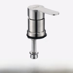 พนักพิงผมแบบสแตนเลส 304 พร้อมปุ่มเปิดปิด อุปกรณ์เสริมสำหรับร้านตัดผม น้ำไหลเย็นและร้อนผสม เครื่องมือตกแต่งบ้าน