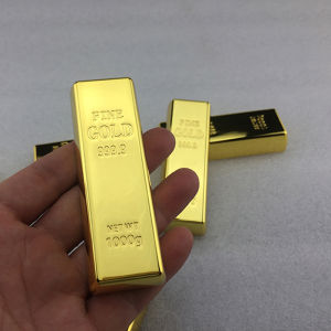 Large and Medium Size Small Size Artificial Gold Bar Sample Gold Block Fake Gold Bar Photography Photo Props Counter Display Decorations Ornaments