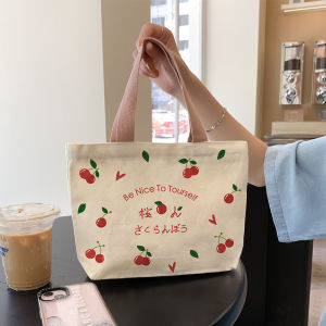 Womens Canvas Bag 2023 New Arrival Cute Fashion Casual Handbag Outdoor Mini Hand Bag Office Worker Lunch Box Bag