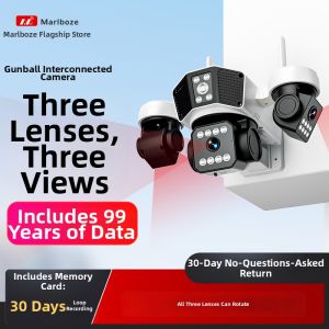 Marlboze | Triple View 360 Degree HD Night Vision Remote WiFi Camera