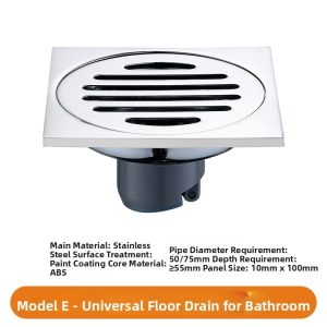 Odor Preventing Stainless Steel Dual Use Floor Drain