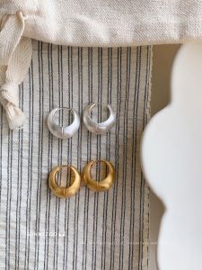 SUNNYZOO Matte Metal Brushed Ear Cuff Daily Commute Cool Style Ear Jewelry Korean Fashion Alloy Silver Gold Plated Womens Earrings