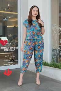 RZ Setelan Wanita Batik Gendhis Jamu. Set Homedress Katun dan Rayon. Set cimory. Setelan Daster Rumahan Batik Jumbo