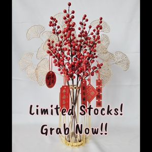 2024 Ready Stock Ready Arranged Chinese New Year CNY Deco Flower Arrangement CNY Gift Flower Basket 新年装饰 新年花篮 发财果 新年礼物
