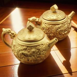 DIHUANTUO | Quà Tặng Trang Trí Bàn Làm Việc Kim Loại Rồng và Phượng Có Tay Quay