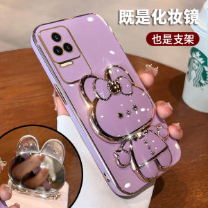 Creative Cute Redmi K50 Gaming Version Phone Case with Mirror Anti-Fall Silicone Shell Fashionable Luxury Soft Cover for Women