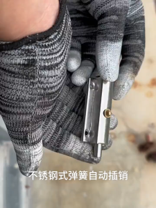Lock For Door Stainless Steel Spring Bolt Heavy Duty Safety Lock Buckle Bolt Automatic Spring Latch