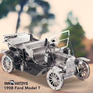 Full Metal Handmade Assembly Model Ford T Type Antique Car Stainless Steel 3D Puzzle DIY Craft Alloy Iron Transportation Toy