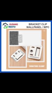 100 PCS KLIP BRAKET CLIP BRACKET WPC WALL PANEL BREKET KISI BOARD BESI CANTOLAN BUCKLE PENJEPIT