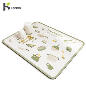 Konco Diatomite nhanh chóng Thảm phơi món ăn cống Mat ly dao kéo placemats bàn bếp drainer Pad siêu thấm nước lưu trữ Pad Máy pha cà phê MAT 30x40cm