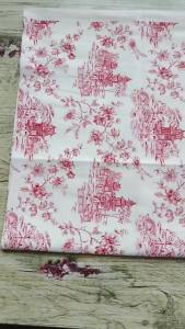 100% Cotton Thin Canvas Fabric With R Flower Print DIY Bag Pillow Back Cushion Table Cloth Sofa Material CR-1788