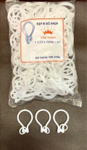 Combo 20 cái khoen nhựa móc màn tháo ra để móc vào cây xà ngang cố định treo màn dễ dàng