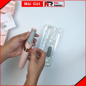 Máy Chà Mài Gót Chân Vết Chai Sạc USB với 2 Đầu Mài 2 Cấp Tốc Độ Dễ Sử Dụng và An Toàn/