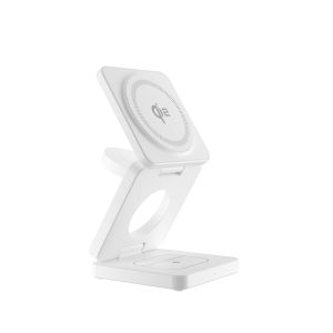 Đế Sạc Nhanh Không Dây 3 Trong 1 Qi2 2024 Cho iPhone 16/15/14 Pro Max AirPods Apple Watch - Giá Đỡ Gấp Có Đầu Nối Type C