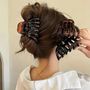 Elegant Large Size Hair Claw Clip Transparent Color Minimalist Simple Shark Clip Hair Accessories for Thick Hair