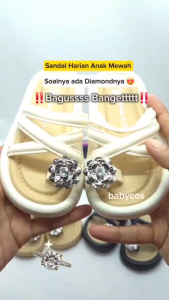 PROMO 5.5 Babycone - Sandal KIRANA Anak Perempuan Mewah Lucu Ringan Flat Kado Hadiah Lentur Lembut Ringan Viral Kekinian 2025