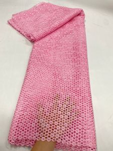 White African Cord Lace Fabric 2026 High Quality Nigerian Milk Silk Guipure Lace Fabric Water Soluble For Party M433-1