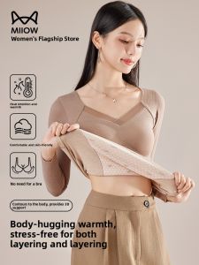 miiow | Womens V-Neck Thermal Underwear Long Sleeve T-shirt