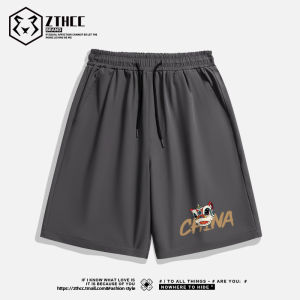 Quần Short Thể Thao Nam Mùa Hè Ice Silk Dáng Rộng Năm Điểm Thời Trang Thường Ngày Thoáng Khí Thoải Mái Quần Jeans Trẻ Trung Cạp Vừa