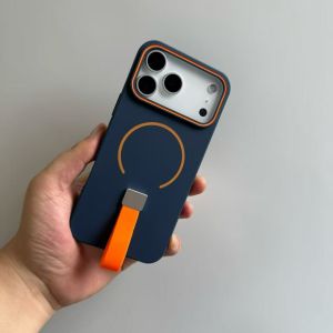 For Magsafe Magnetic Silicone Strap Grip Ring Case for iPhone 17 Air 16 15 14 Plus 13 12 11 Pro Max Shockproof Bumper Back Cover