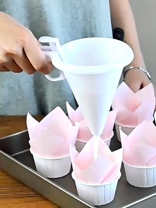 Adjustable Handheld Baking Funnel Tool Versatile Cream Batter Dispenser Icing Decorating Pastry Cake Muffin Tool