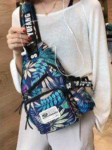 Casual Canvas Women Bag Shoulder Bag Waist Bag Sports Small Bag Bag Chest Bag for Women K-style Trendy Chest Cross Body Bag